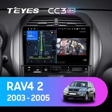 Штатная магнитола Teyes CC3 2K 360 6/128 Toyota RAV4 2 CA20 CA20W XA20 (2003-2005) F4