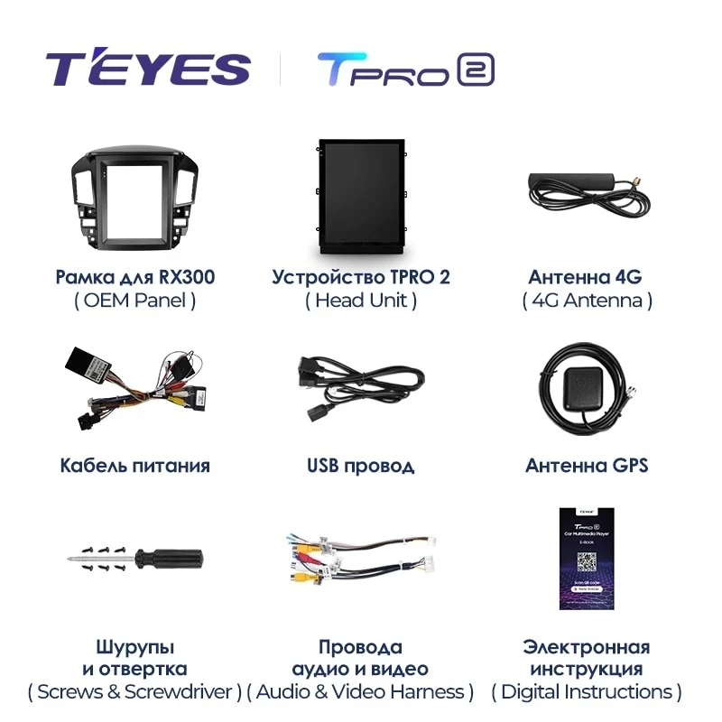 Штатная магнитола Tesla style Teyes TPRO 2 3/32 Lexus RX300 XU10 (1997-2003)