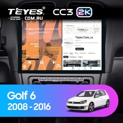 Штатная магнитола Teyes CC3 2K 4/32 Volkswagen Golf 6 (2008-2016) (13")