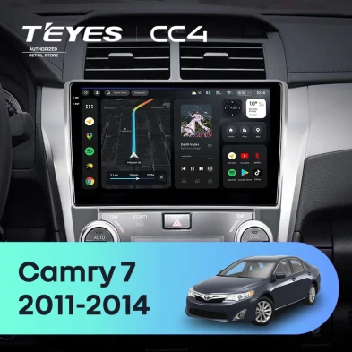 Штатная магнитола Teyes CC4 8/128 Toyota Camry 7 XV 50 55 (2011-2014) (черная) F2