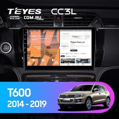 Штатная магнитола Teyes CC3L 4/64 Zotye T600 (2014-2019)