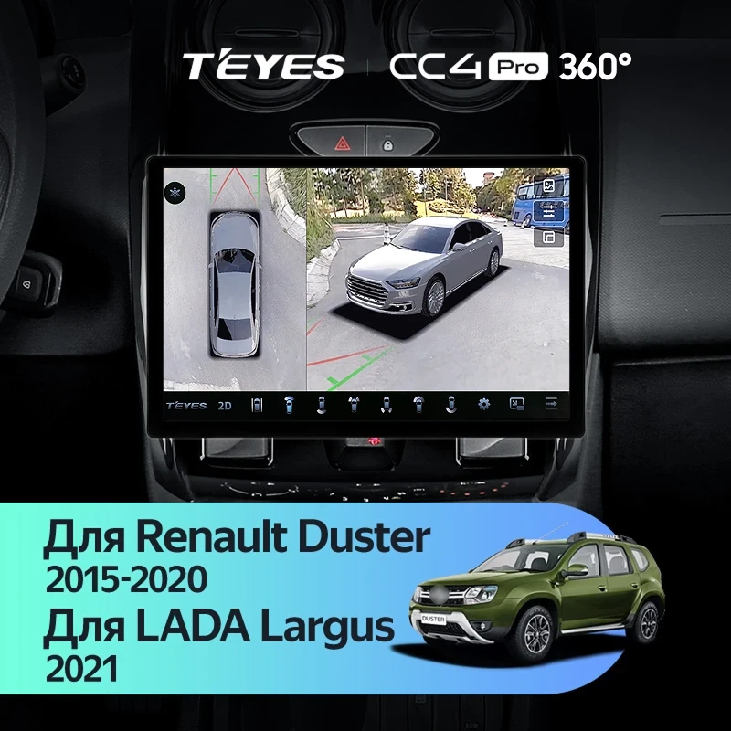 Штатная магнитола Teyes CC4 Pro 360 12/256 Renault Duster (2015-2020) F2 (11")