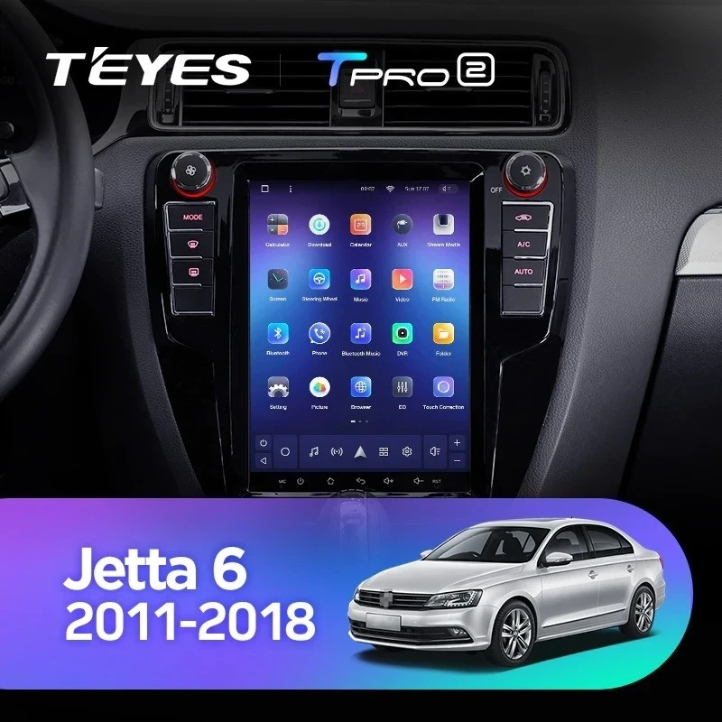 Штатная магнитола Tesla style Teyes TPRO 2 4/32 Volkswagen Jetta 6 (2011-2018) Тип-B