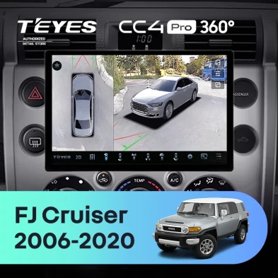 Штатная магнитола Teyes CC4 Pro 360 8/128 Toyota FJ Cruiser J15 (2006-2020) F2 (13")