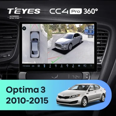 Штатная магнитола Teyes CC4 Pro 360 12/256 Kia Optima 3 TF (2010-2015) F2 (13")