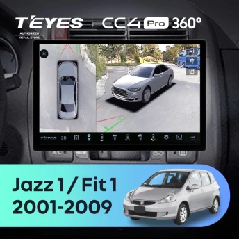 Штатная магнитола Teyes CC4 Pro 360 12/256 Honda Fit 1 (2001-2009) (11")