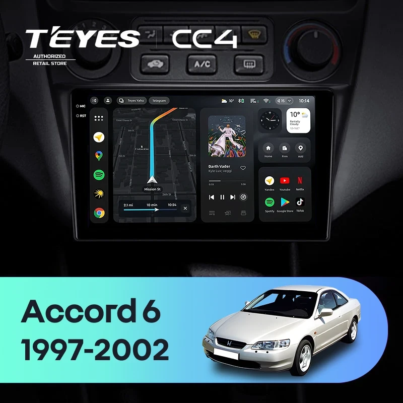 Штатная магнитола Teyes CC4 6/64 Honda Accord 6 (1997-2002)