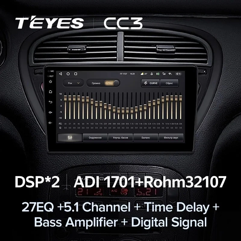 Штатная магнитола Teyes CC3 4/32 Peugeot 607 (2004-2010)