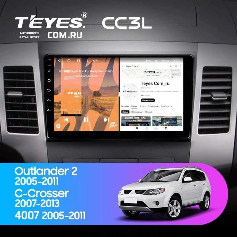 Штатная магнитола Teyes CC3L 4/32 Citroen C-Crosser 1 (2007-2013) Тип-A