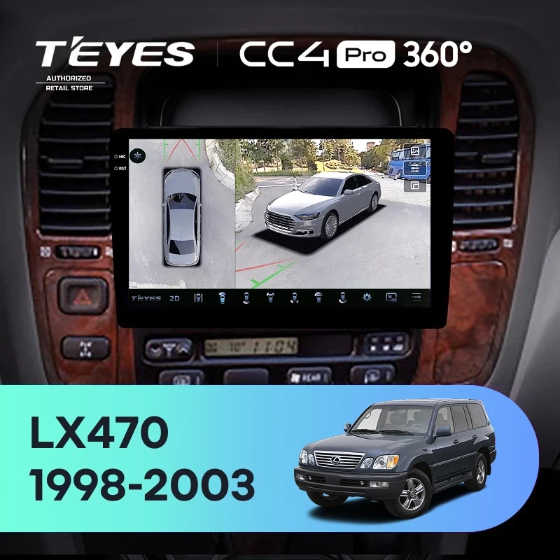 Штатная магнитола Teyes CC4 Pro 360 8/128 Lexus LX470 J100 (1998-2003) F2