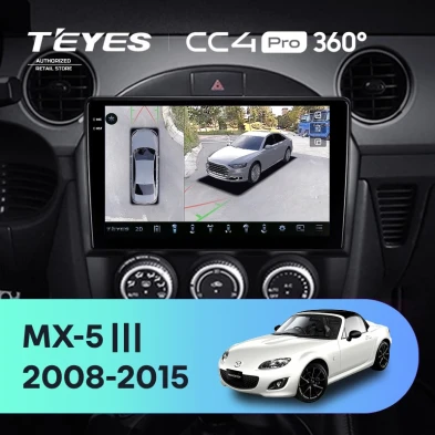 Штатная магнитола Teyes CC4 Pro 360 12/256 Mazda MX-5 (2008-2015)