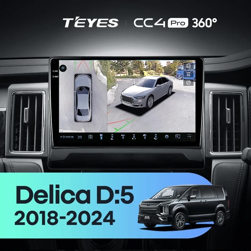 Штатная магнитола Teyes CC4 Pro 360 12/256 Mitsubishi Delica D:5 (2018-2024)