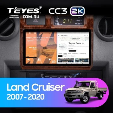 Штатная магнитола Teyes CC3 2K 6/128 Toyota Land Cruiser 70 Series LC 79 (2007-2020) (Дерево)