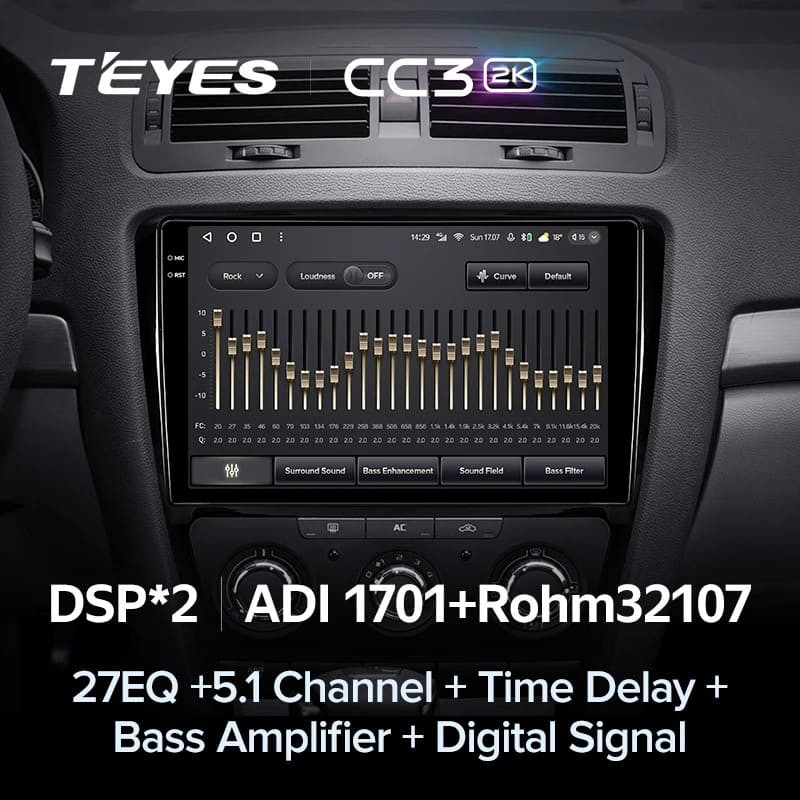 Штатная магнитола Teyes CC3 2K 6/128 Skoda Octavia 2 A5 (2008-2013) (10 inch Universal)
