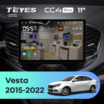 Штатная магнитола Teyes CC4 Pro 12/256 Lada Vesta Cross Sport (2015-2022) F1 (11")
