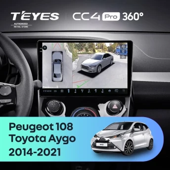 Штатная магнитола Teyes CC4 Pro 360 12/256 Toyota Aygo B40 (2014-2021) F1