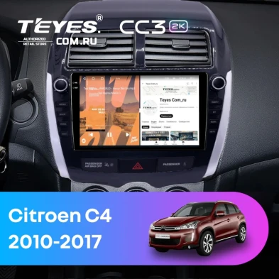 Штатная магнитола Teyes CC3 2K 6/128 Citroen C4 Aircross  (2010-2017) Тип-B (9")