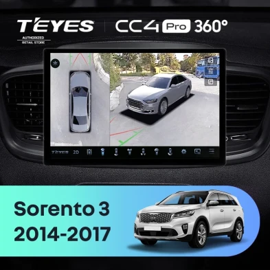 Штатная магнитола Teyes CC4 Pro 360 12/256 Kia Sorento 3 Prime (2014-2017) Тип-B (13")