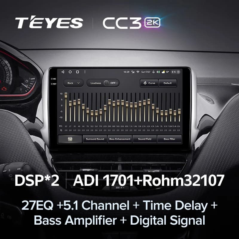Штатная магнитола Teyes CC3 2K 4/64 Peugeot 2008 (2013-2020)