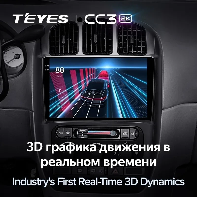 Штатная магнитола Teyes CC3 2K 360 6/128 Dodge Caravan 4 (2000-2007) Тип-A