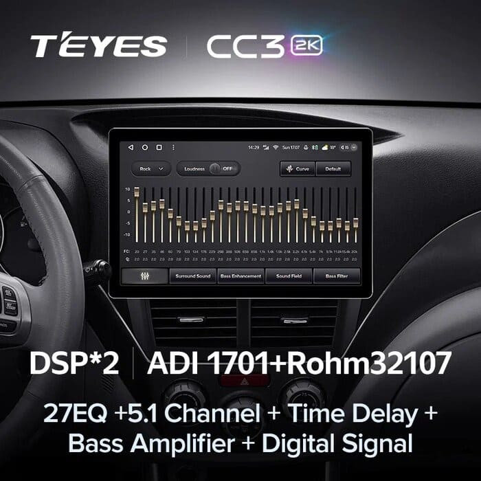 Штатная магнитола Teyes CC3 2K 4/32 Subaru Impreza GH GE (2007-2013) (13")