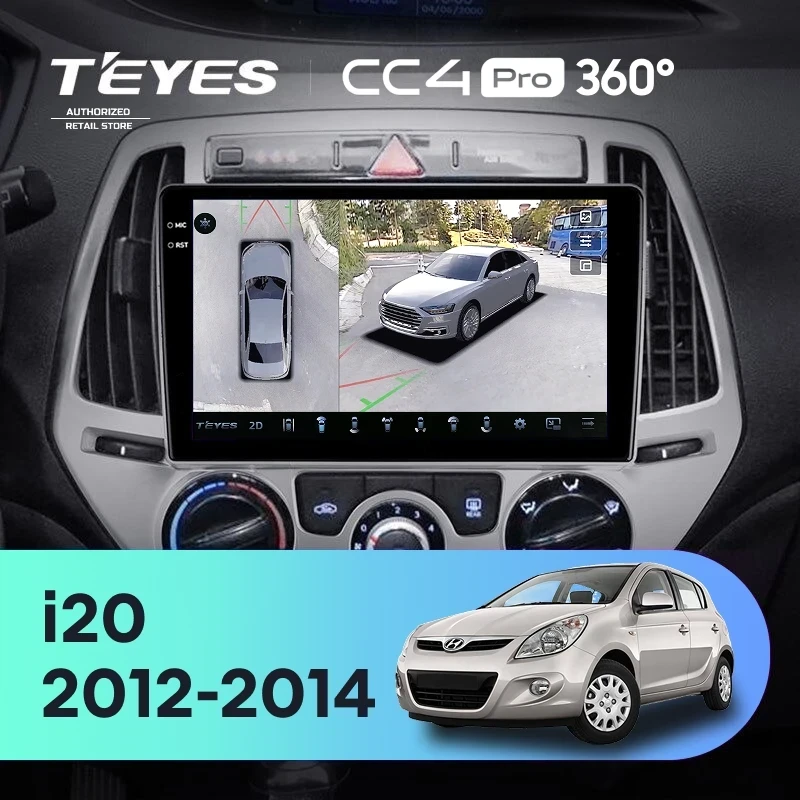 Штатная магнитола Teyes CC4 Pro 360 8/128 Hyundai i20 2 (2012-2014)