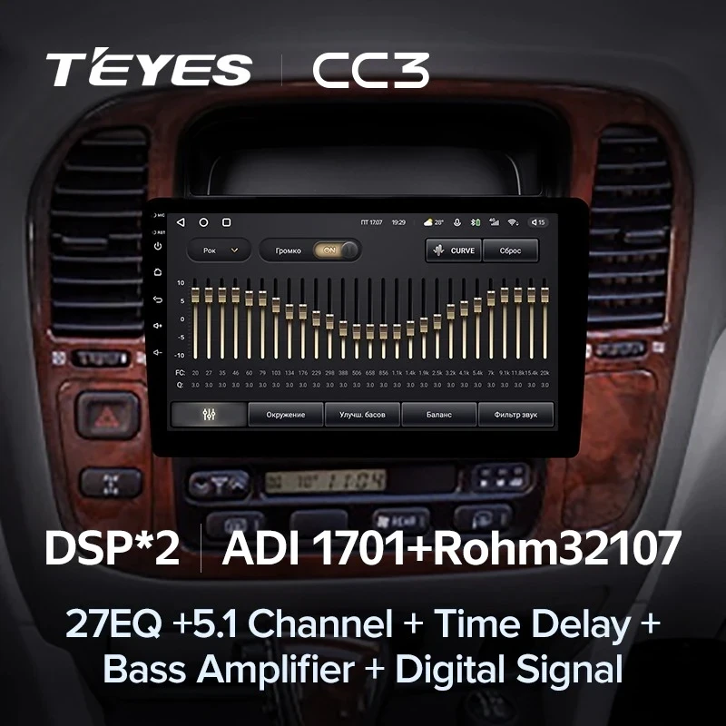 Штатная магнитола Teyes CC3 4/32 Lexus LX470 J100 (1998-2003) F2