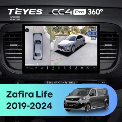Штатная магнитола Teyes CC4 Pro 360 8/128 Opel Zafira Life (2019-2024) (11")
