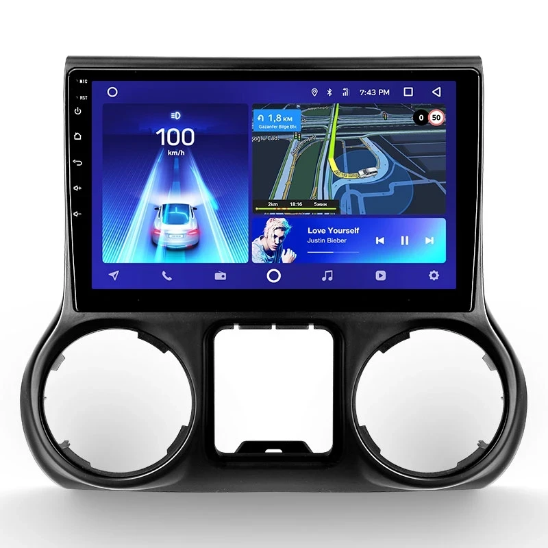 Переходная рамка Jeep Wrangler 3 JK (L-14) (2010-2017) (10")