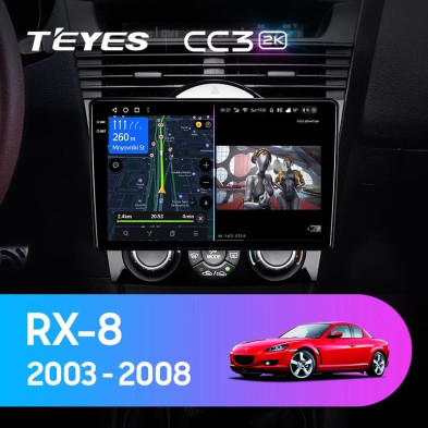 Штатная магнитола Teyes CC3 2K 360 6/128 Mazda RX-8 SE (2003-2008)