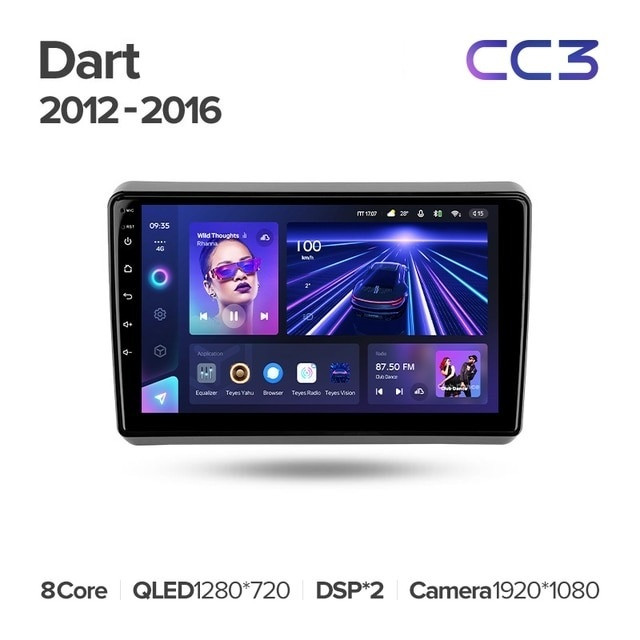 Штатная магнитола Teyes CC3 4/32 Dodge Dart (2012-2016)