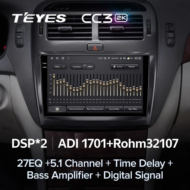 Штатная магнитола Teyes CC3 2K 4/32 Toyota Celsior XF30 (2000-2006) F1