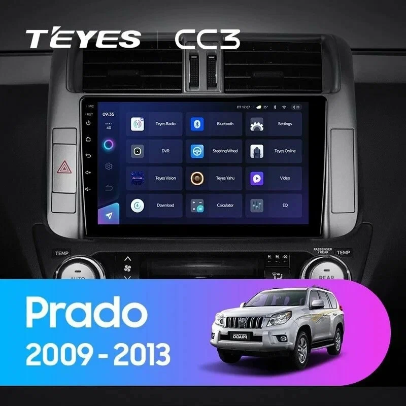 Штатная магнитола Teyes CC3 4/32 Toyota Land Cruiser Prado 150 (2009-2013) F2 Тип-A