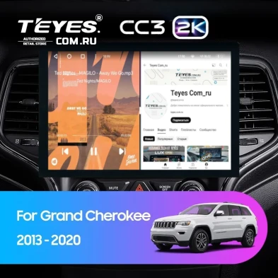 Штатная магнитола Teyes CC3 2K 4/32 Jeep Grand Cherokee WK2 (2013-2020) F2 (13")