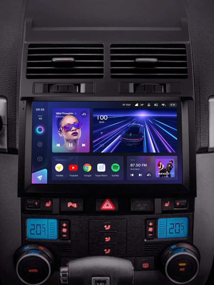 Штатная магнитола Teyes CC3 4/32 Volkswagen Touareg GP (2002-2010) F1