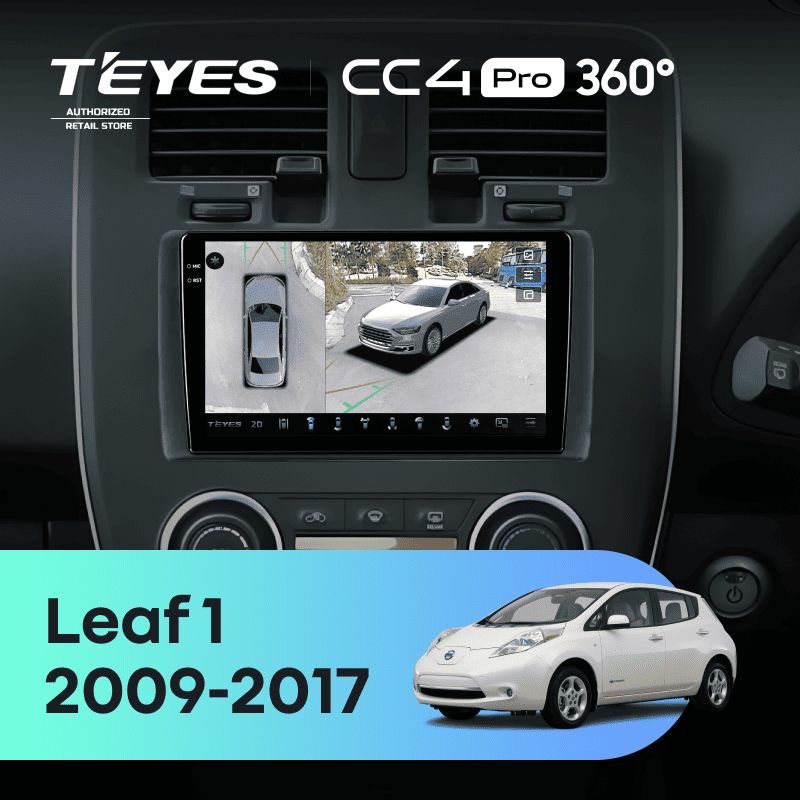 Штатная магнитола Teyes CC4 Pro 360 8/128 Nissan Leaf 1 (2009-2017)