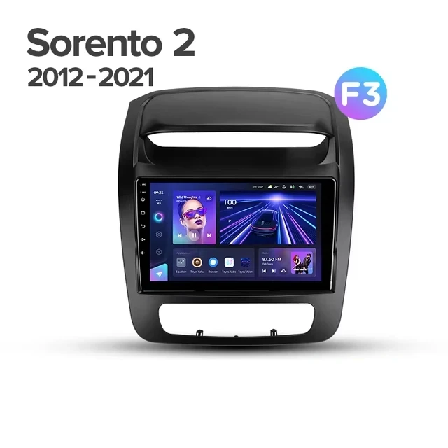 Штатная магнитола Teyes CC3L 4/32 Kia Sorento 2 II XM (2012-2021) F3