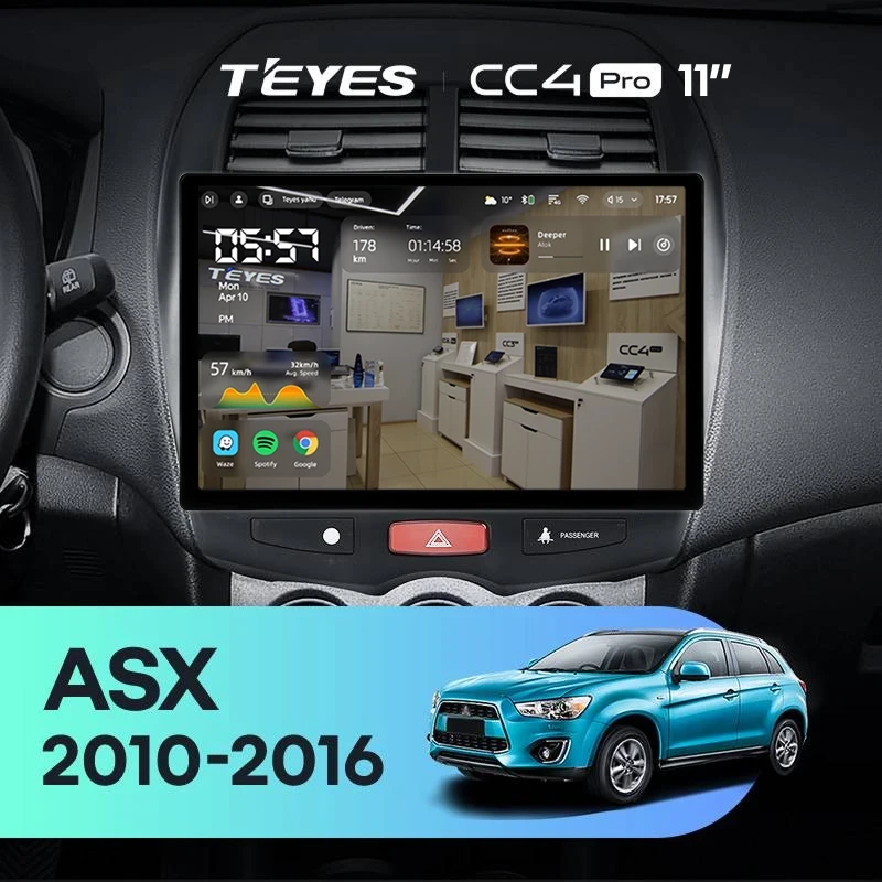 Штатная магнитола Teyes CC4 Pro 8/128 Mitsubishi ASX 1 (2010-2016) Тип-A (11")