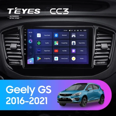 Штатная магнитола Teyes CC3 4/32 Geely GS (2016-2021)