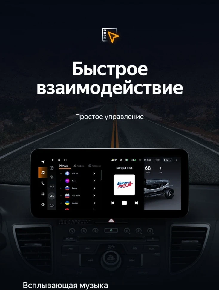 Штатная магнитола Teyes LUX ONE 6/128 Honda CR-V 4 RM RE (2011-2018) Тип-A