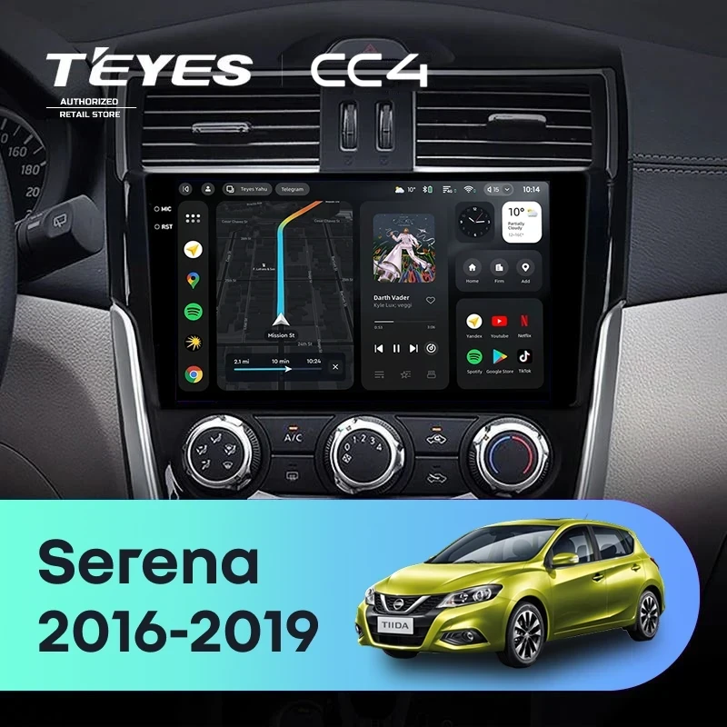 Штатная магнитола Teyes CC4 6/64 Nissan Serena (2016-2019) Тип-B