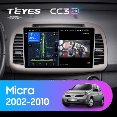 Штатная магнитола Teyes CC3 2K 6/128 Nissan Micra K12 (2002-2010)