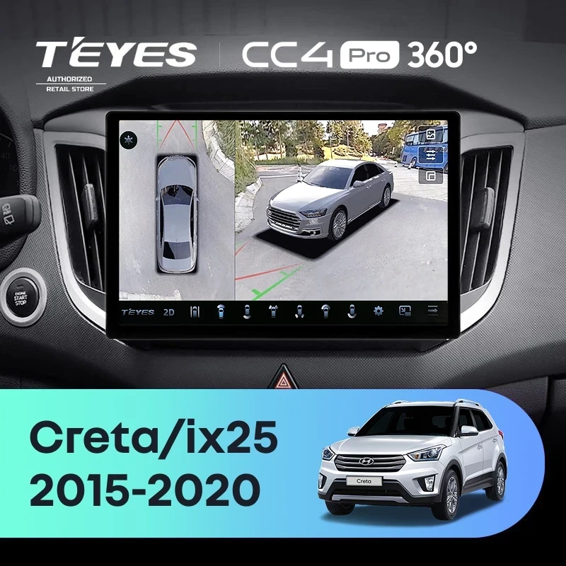 Штатная магнитола Teyes CC4 Pro 360 12/256 Hyundai Creta (2015-2020) (11")