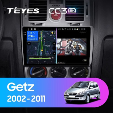 Штатная магнитола Teyes CC3 2K 4/64 Hyundai Getz 1 (2002-2011) F1