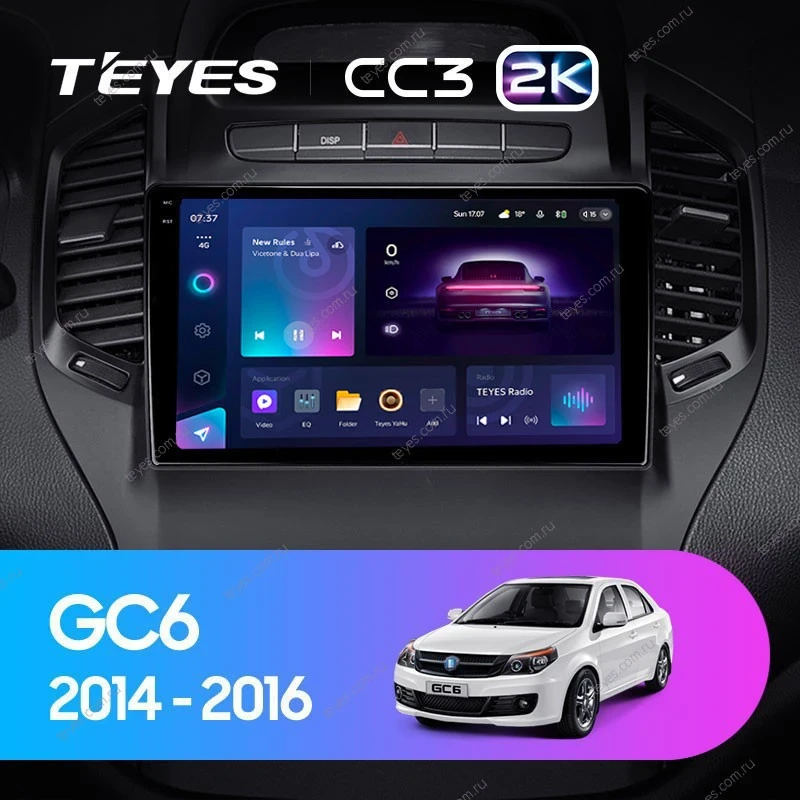 Штатная магнитола Teyes CC3 2K 360 6/128 Geely GC6 1 (2014-2016)