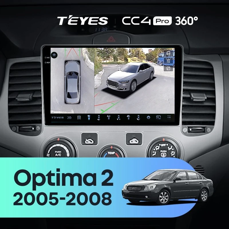 Штатная магнитола Teyes CC4 Pro 360 12/256 Kia Optima 2 MG (2005-2008)