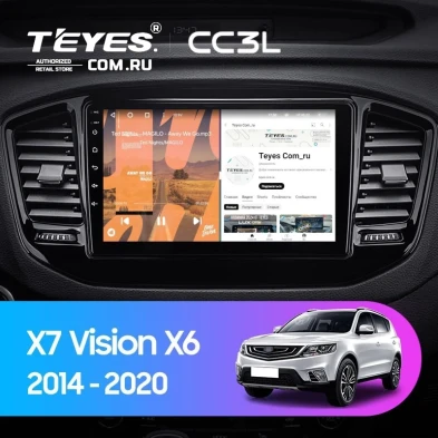 Штатная магнитола Teyes CC3L 4/64 Geely Emgrand X7 (2014-2020)