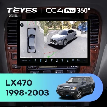 Штатная магнитола Teyes CC4 Pro 360 12/256 Lexus LX470 J100 (1998-2003) F2 (13")