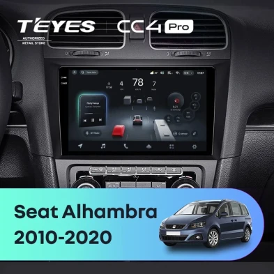 Штатная магнитола Teyes CC4 Pro 12/256 Seat Alhambra (2010-2020) (10 inch Universal)