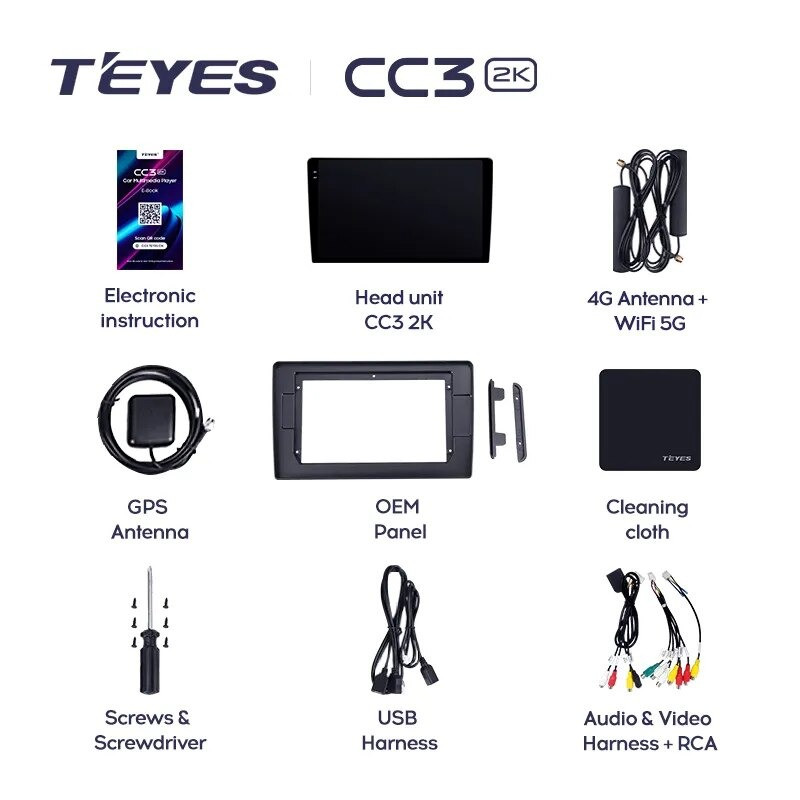 Штатная магнитола Teyes CC3 2K 6/128 Toyota Coaster (2013-2015)